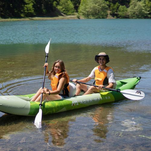 2 persoane caiac gonflabile 13'6 'AquaMarina Recreational Kayak verde Betta-412