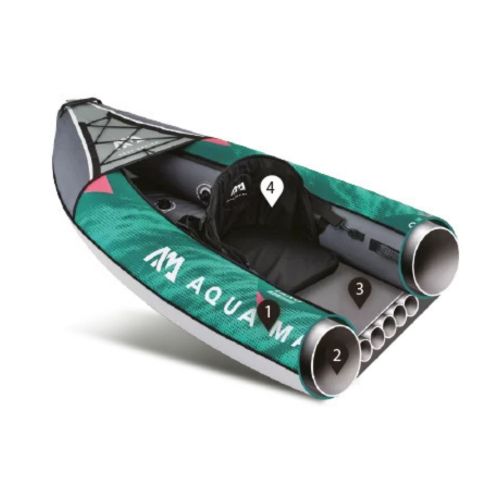 Caiac gonflabil 2 persoane 10'6 'AquaMarina Recreational Kayak verde Laxo-320