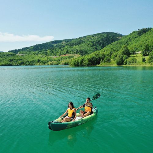 AquaMarina Recreational Canoe 3 persoane caiac gonflabile 12'2 'Ripple-370 verde
