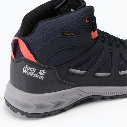 Cizme de trekking pentru femei Jack Wolfskin Woodland 2 Texapore albastru marin 4051331_1207