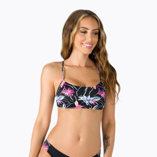 Costum de baie top ROXY Active Bralette 2021 anthracite/floral flow