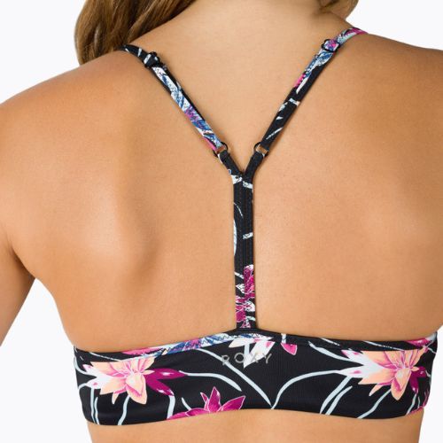 Costum de baie top ROXY Active Bralette 2021 anthracite/floral flow