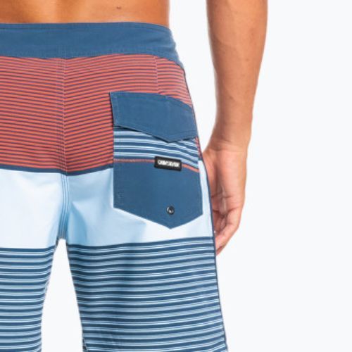 Quiksilver Surfsilk Tijuana 18' pantaloni scurți de înot pentru bărbați albastru și portocaliu EQYBS04651-BSN6