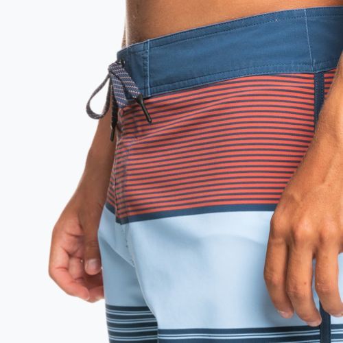 Quiksilver Surfsilk Tijuana 18' pantaloni scurți de înot pentru bărbați albastru și portocaliu EQYBS04651-BSN6