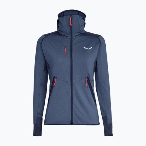 Pulover cu glugă pentru femei Salewa Agner Hybrid PL/DST FZ Hoody albastru marin 00-0000027372