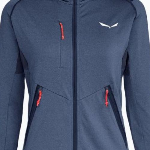 Pulover cu glugă pentru femei Salewa Agner Hybrid PL/DST FZ Hoody albastru marin 00-0000027372