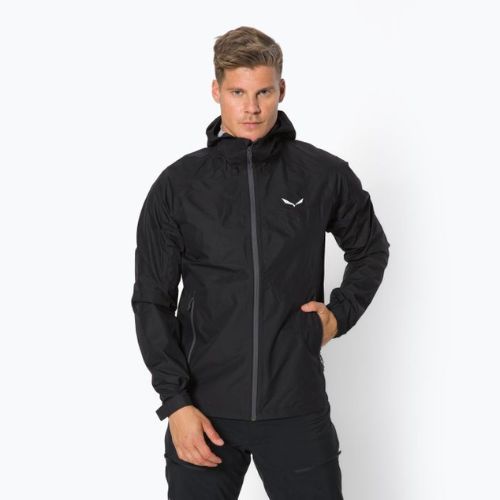 Jachetă de ploaie pentru bărbați Salewa Puez Aqua 3 PTX negru 00-0000024545
