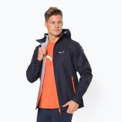 Jachetă de ploaie pentru bărbați Salewa Puez Aqua 3 PTX albastru marin 00-0000024545