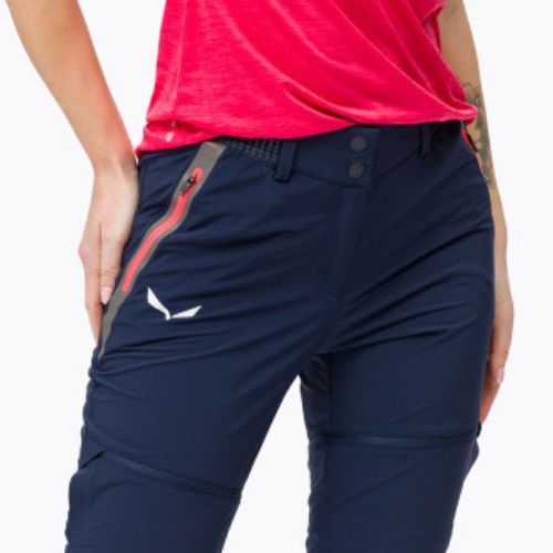 Pantaloni softshell pentru femei Salewa Pedroc DST albastru marin 00-0000026958