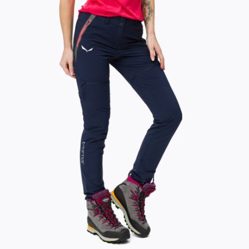 Pantaloni softshell pentru femei Salewa Pedroc DST albastru marin 00-0000026958