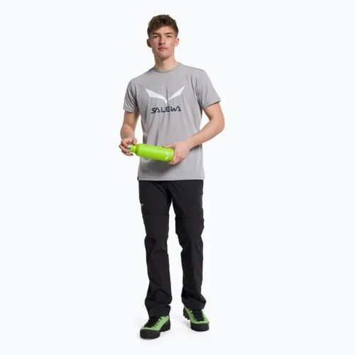 Cămașă de trekking pentru bărbați Salewa Solidlogo Dry gri 00-0000027018