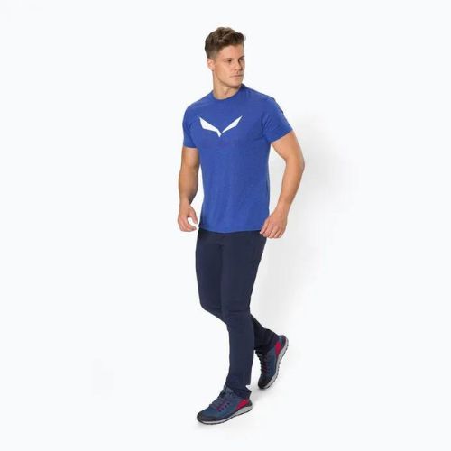 Cămașă de trekking pentru bărbați Salewa Solidlogo Dry albastru 00-0000027018