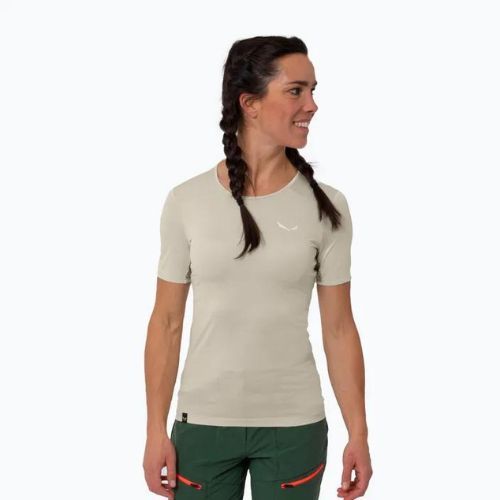 Salewa Puez Graphic 2 Dry tricou de trekking pentru femei bej 00-0000027400