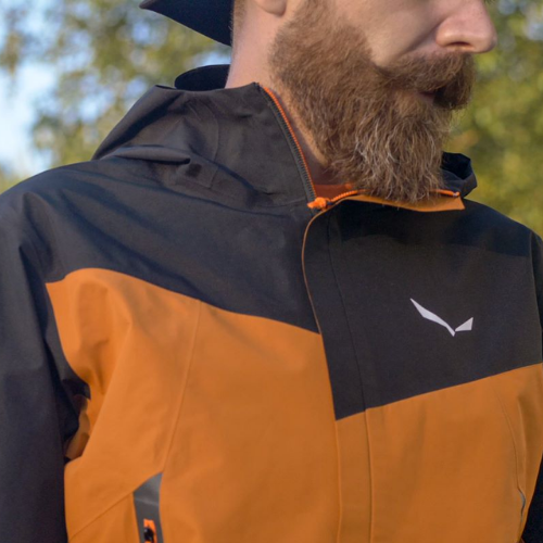 Jachetă de ploaie pentru bărbați Salewa Moiazza GTX-Pac maro/negru 00-0000027910