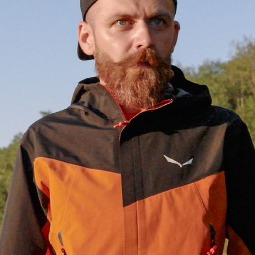 Jachetă de ploaie pentru bărbați Salewa Moiazza GTX-Pac maro/negru 00-0000027910