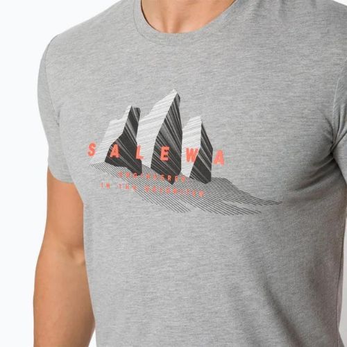 Cămașă de trekking pentru bărbați Salewa Lines Graphic Dry gri 00-0000028065