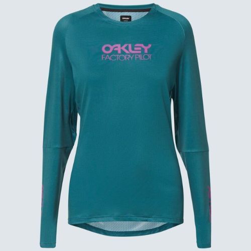 Oakley WMNS Factory Pilot LS tricou de ciclism pentru femei verde FOA500224
