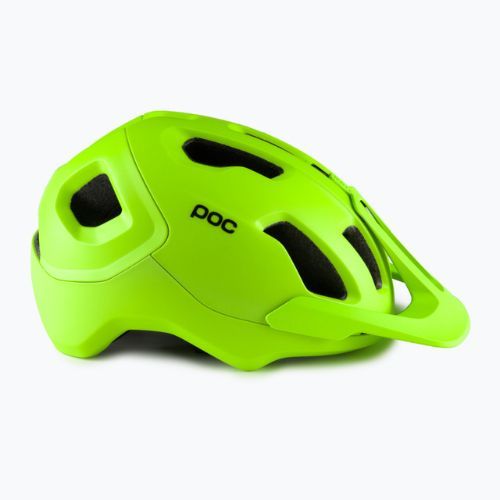 Cască de bicicletă POC Axion fluorescent yellow/green matt