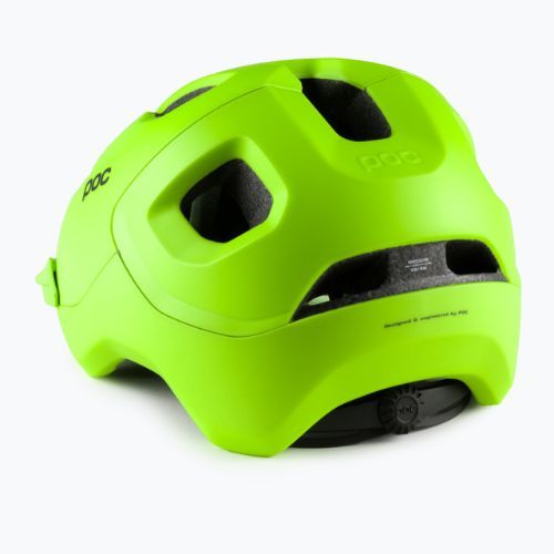 Cască de bicicletă POC Axion fluorescent yellow/green matt