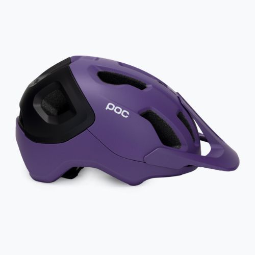 Cască de bicicletă POC Axion Race MIPS sapphire purple/uranium black metallic/matt