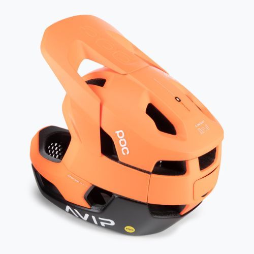 Cască de bicicletă POC Otocon Race MIPS fluorescent orange avip/uranium black matt