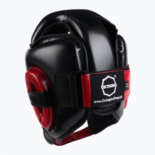 Octagon Cască de box roșu simplu