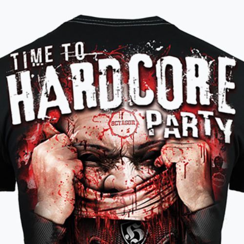 Bărbați Octagon Time to Hardcore Party T-Shirt negru