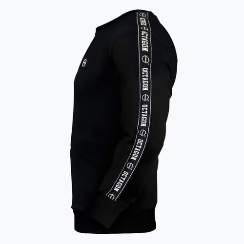 Hanorac cu glugă Octagon Stripe negru pentru bărbați