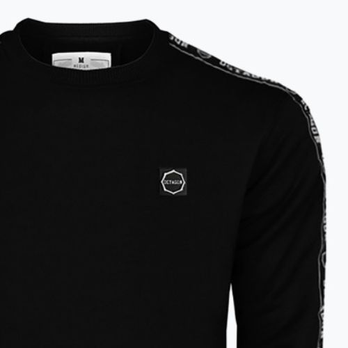 Hanorac cu glugă Octagon Stripe negru pentru bărbați