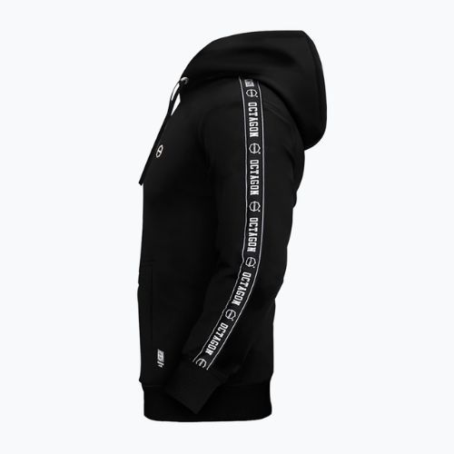 Hanorac cu glugă Octagon Stripe negru pentru bărbați