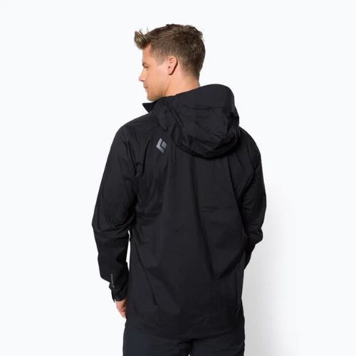 Black Diamond Stormline Stretch jachetă de ploaie cu membrană pentru bărbați, negru APCDT0015XSM1