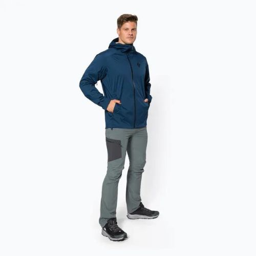 Jachetă de ploaie cu membrană Black Diamond Stormline Stretch Blue APCDT04013SML1 pentru bărbați Black Diamond Stormline Stretch Blue