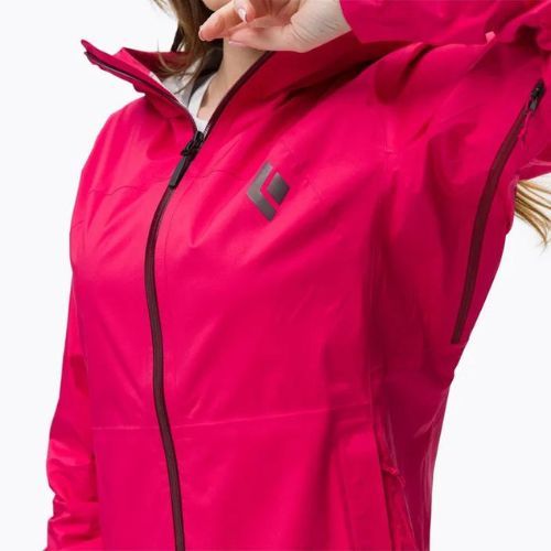 Geacă de ploaie cu membrană elastică Black Diamond Stormline Stretch pentru femei, roșu APM6976034XSM1