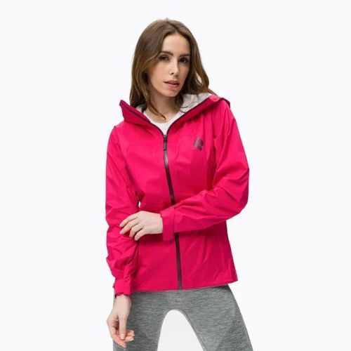 Geacă de ploaie cu membrană elastică Black Diamond Stormline Stretch pentru femei, roșu APM6976034XSM1