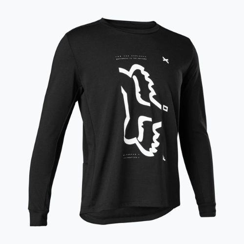 Tricoul de ciclism pentru copii FOX Ranger Dr LS Jersey negru 28959