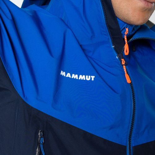 Jachetă hardshell pentru bărbați MAMMUT Crater Hs albastru/grenadă