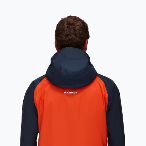 Jachetă hardshell pentru bărbați MAMMUT Kento Light HS portocaliu/verde 1010-27760