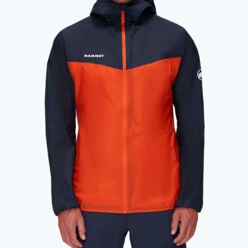 Jachetă hardshell pentru bărbați MAMMUT Kento Light HS portocaliu/verde 1010-27760