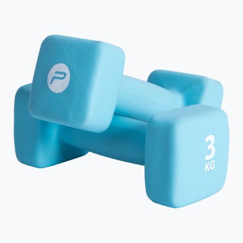 Gantere din neopren 3 kg Pure2Improve albastru P2I201410