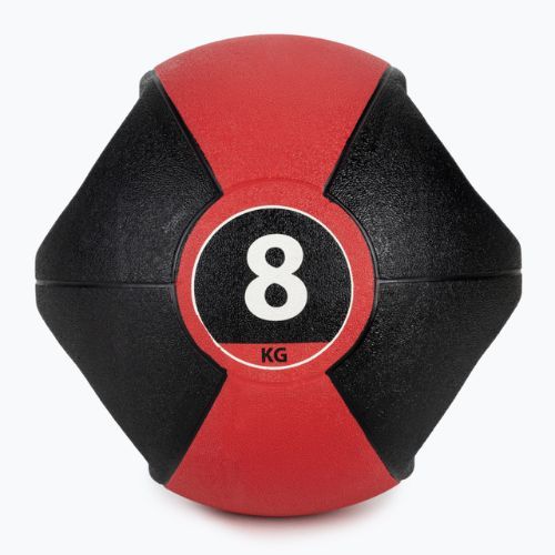 Pure2Improve minge medicinală cu mânere 8 kg roșu P2I202010