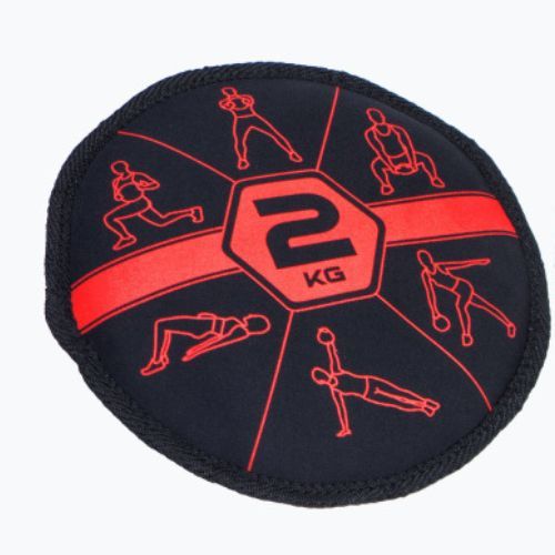 Sac de nisip 2 kg Pure2Improve Sandbell negru-roșu P2I201210