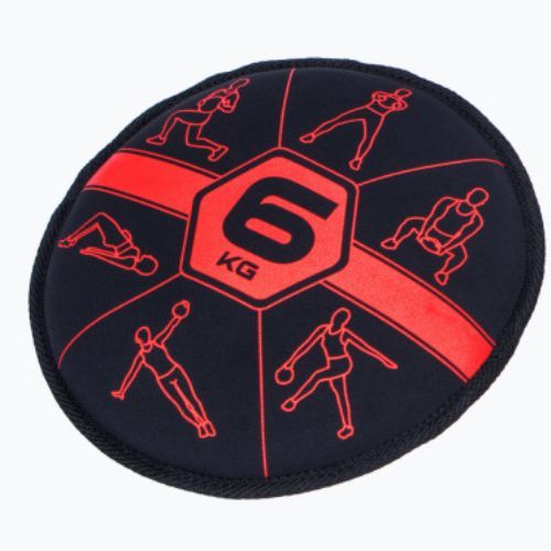 Sac de nisip 6 kg Pure2Improve Sandbell negru și roșu P2I201230