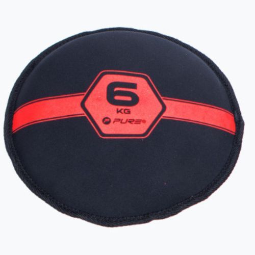 Sac de nisip 6 kg Pure2Improve Sandbell negru și roșu P2I201230