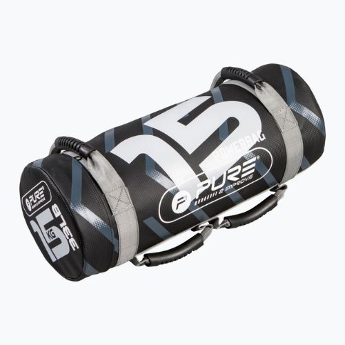 15 kg sac de box Pure2Improve Power Bag gri-negru P2I201730