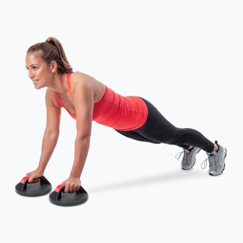 Mânere pentru împingere Pure2Improve Push-up Pro Set roșu-negru P2I202160