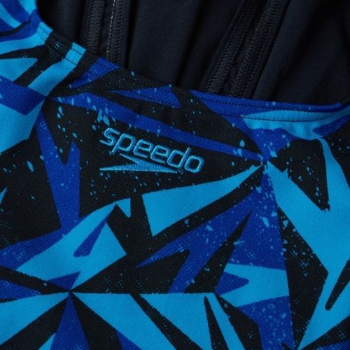 Speedo Hyperboom Placement Muscleback costum de baie o bucată pentru femei negru 68-08694G719