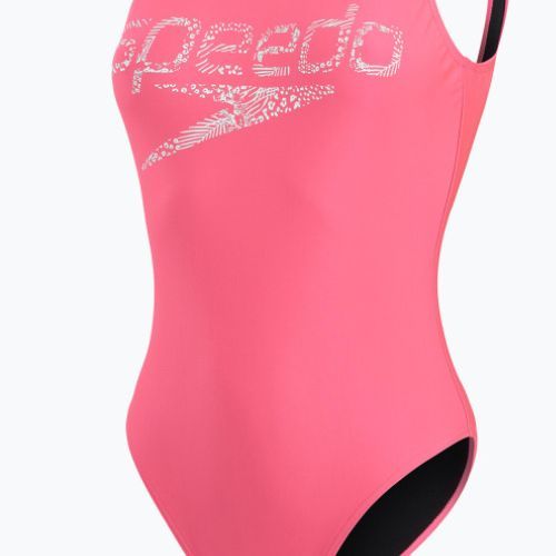 Costum de baie Speedo Logo Deep U-Back pentru femei, o singură bucată, roz 68-12369A657