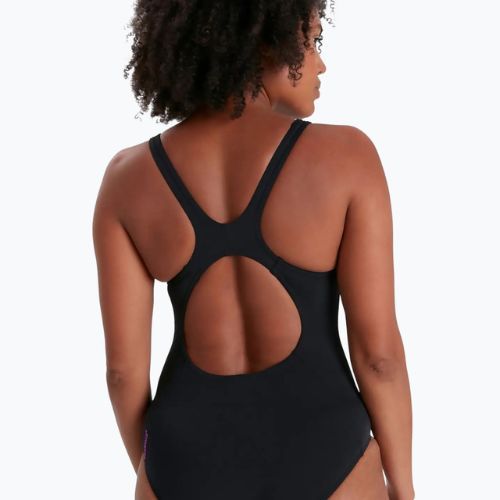 Speedo Placement Muscleback costum de baie dintr-o bucată pentru femei negru 68-08694G704