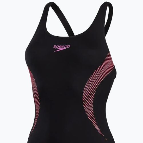 Speedo Placement Muscleback costum de baie dintr-o bucată pentru femei negru 68-08694G704
