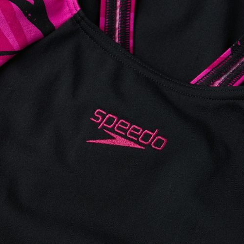 Speedo Hyperboom Splice Muscleback costum de baie o bucată pentru femei negru 68-13470G720